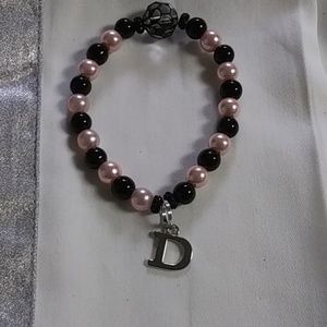 Initial beaded bracelet